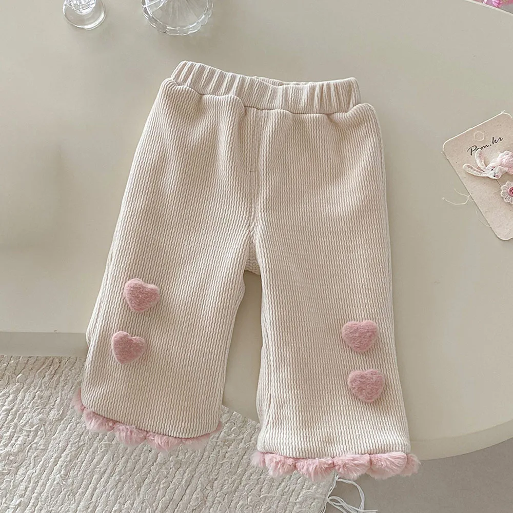 الفتيات الشتاء السراويل الصوف رشاقته الدافئة بلون الاطفال السراويل للفتيات أزياء ملابس الطفل و طفل صغير #3