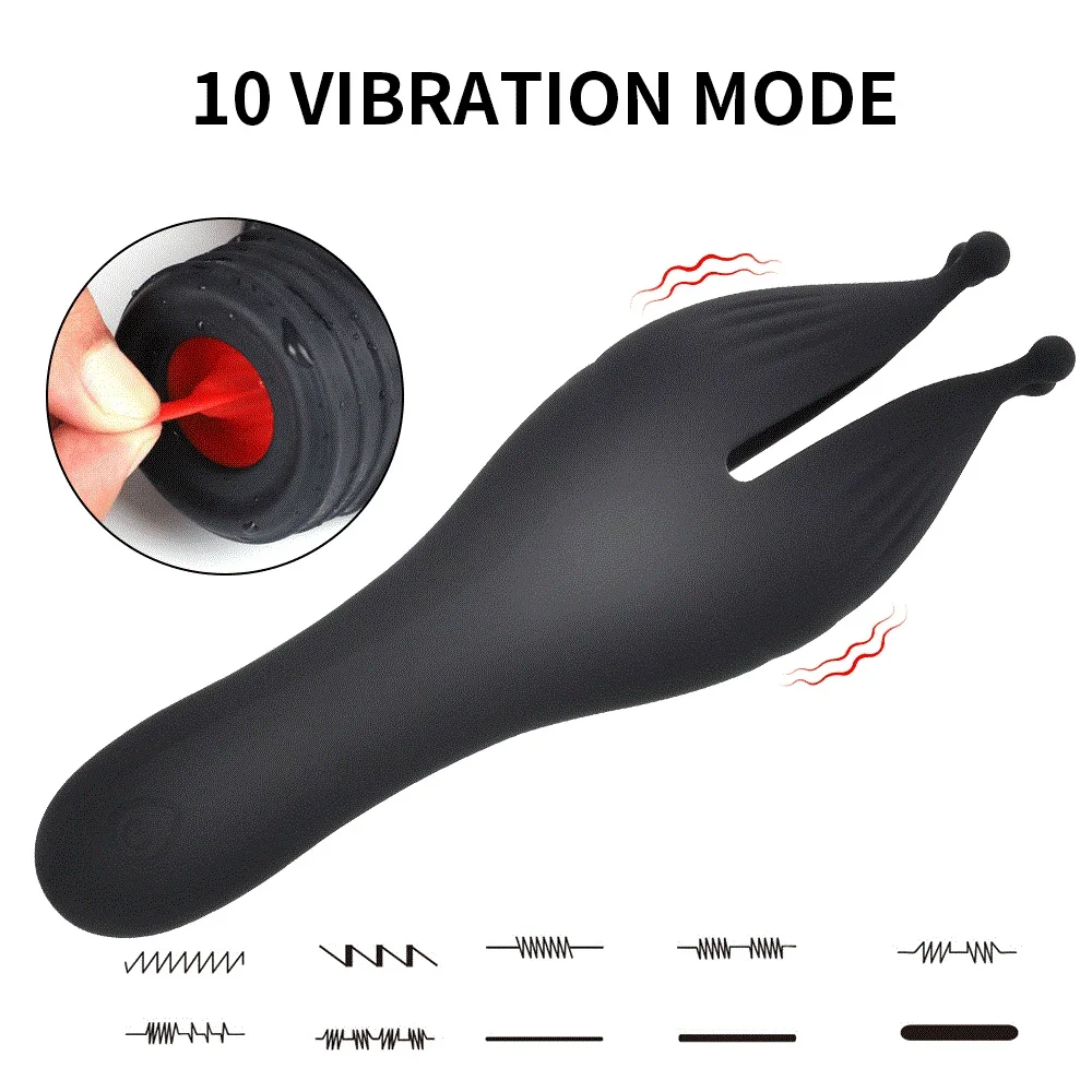 Glans Trainer for Men Powerful Vibrating Penis G Spot Masturbator Soft Fingertip Prolong Endurance Massage Vibrator Erotic Toys view 2
