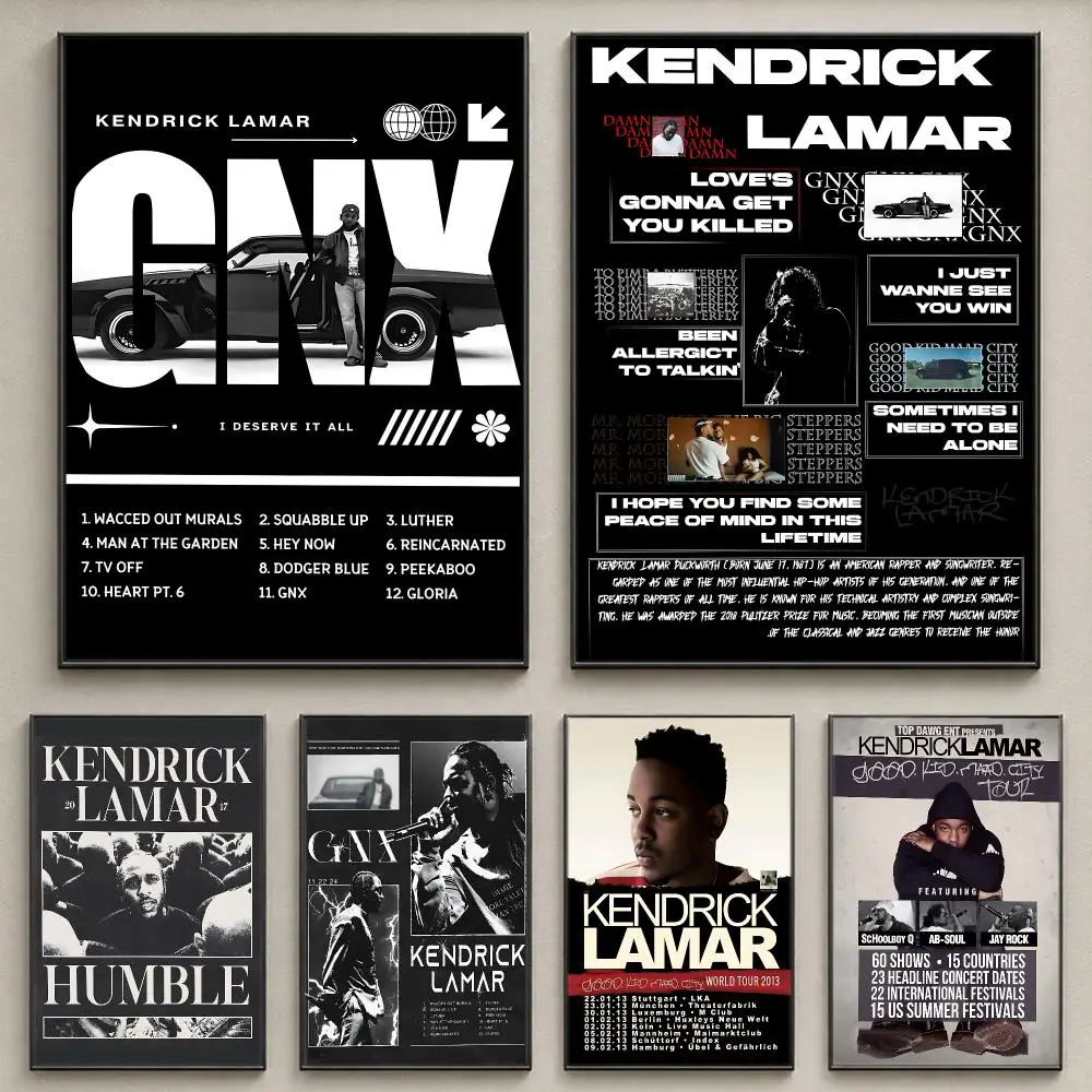 music Kendrick Lamar Poster Poster Large Unframed Wall Art Modern Minimalist Decor Print for Living Room Home