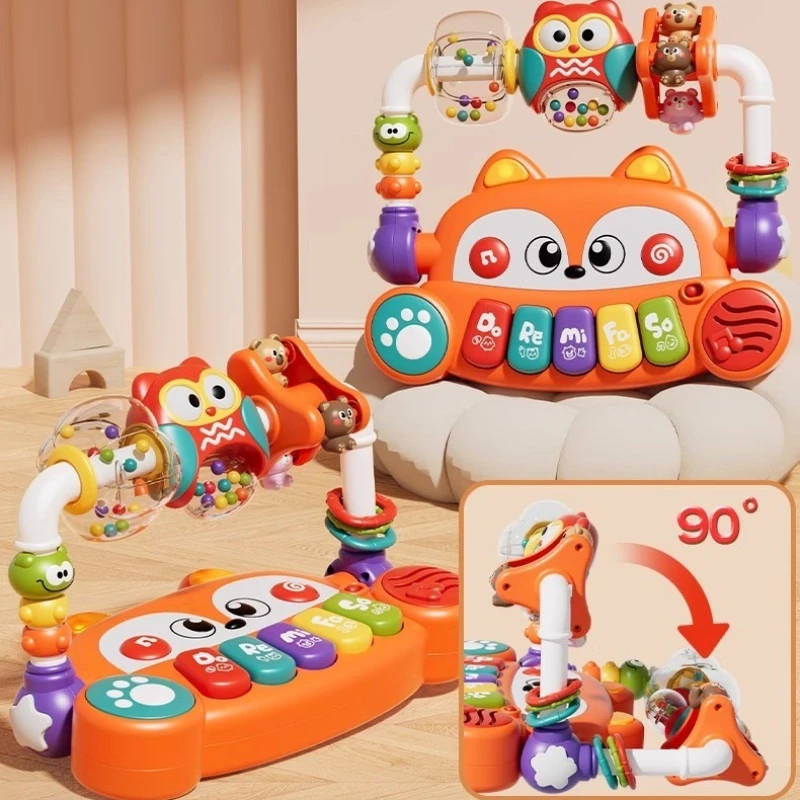 多機能電子キーボードベビーミニピアノ、ライト付き音楽幼児用楽器、子供向け教育玩具