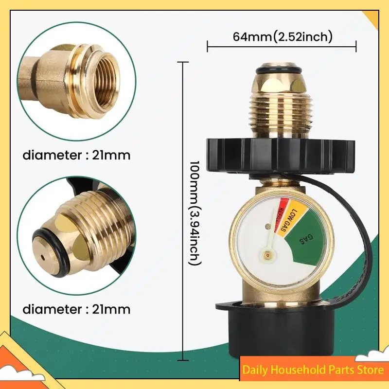 تناسب محول خزان البروبان POL مع مقياس يحول صمام خدمة خزان POL LP إلى QCC1 / النوع 1، لتخييم RV، شواية غاز الشواء الساخنة!