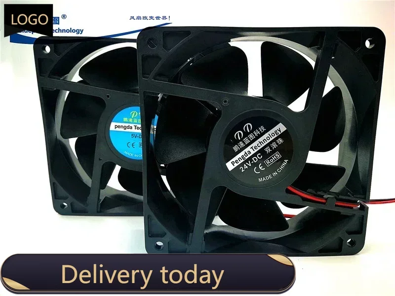 

New 5V 12V 24V 12038 120x120x38mm Ball bearing computer server fan PC case fan Big power Cooling fan with 2pin