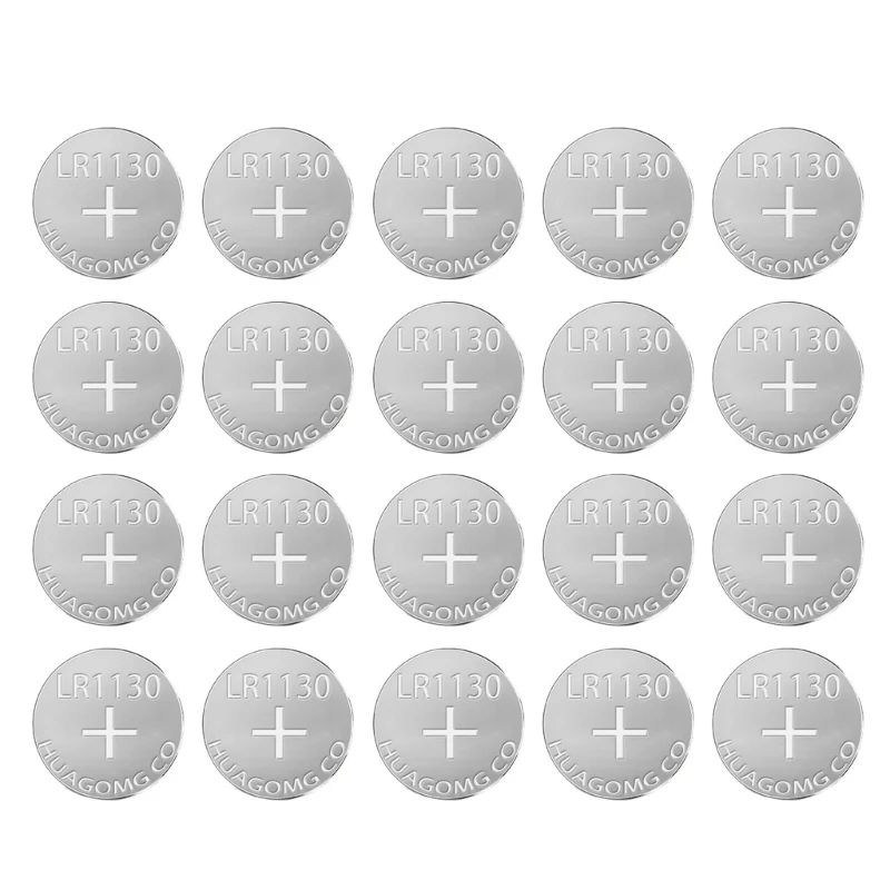 1.55V AG10/389/LR1130 Lithium Battery Coin Cell Button Batteries for Low Power Devices Electronics (Pack of 10/20pc)