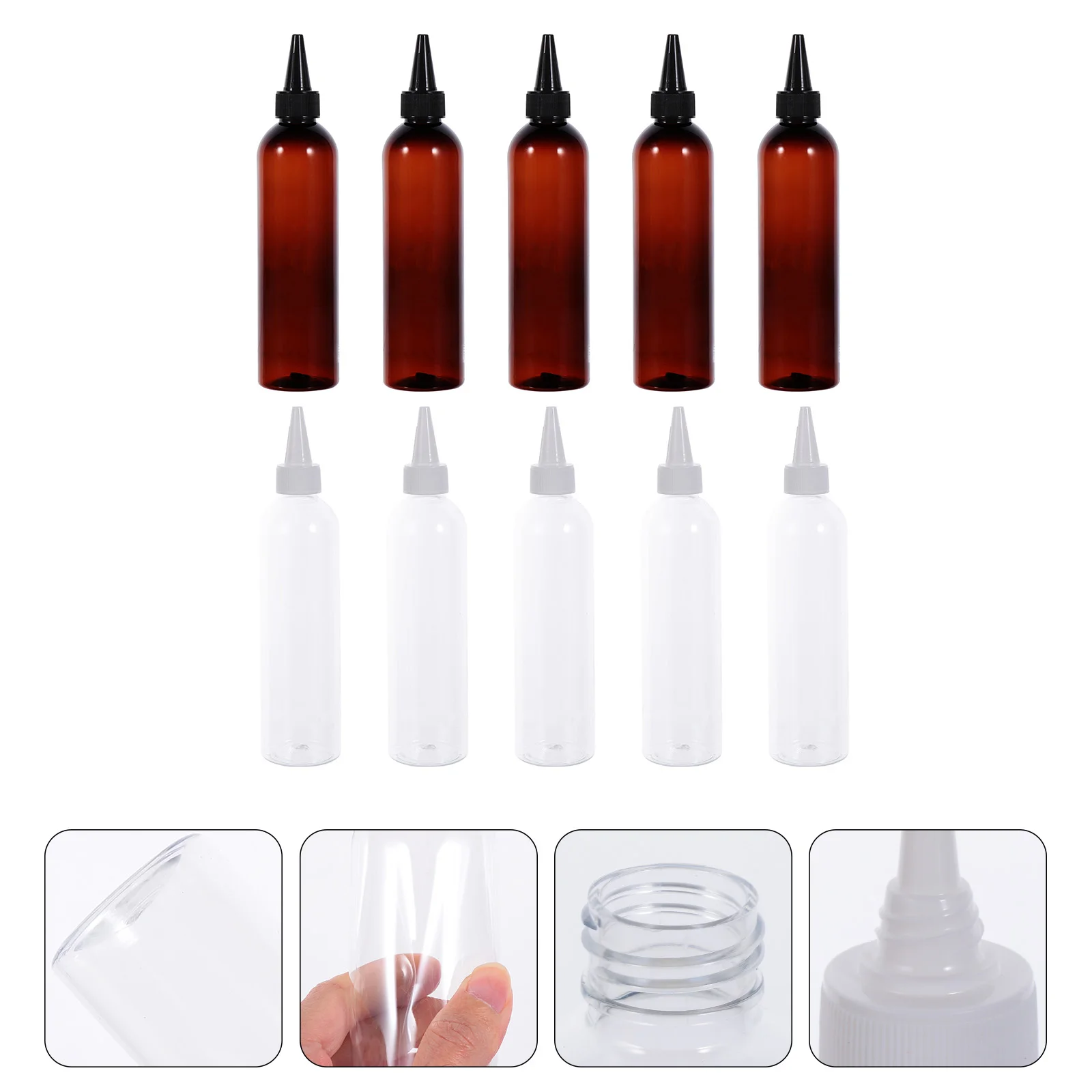 

10 Pcs Empty Bottle Hair Oil Toiletry Portable Dispensing Travel Dispenser Go Out Bottles Lotion Holder