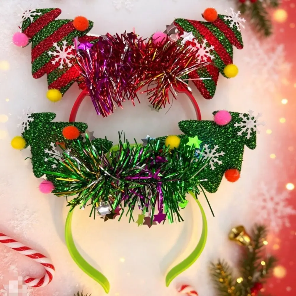 Sweet 2027 New Year Headband Optic Fiber Light Up Star Strip Christmas Hair Hoop Glitter Comfortable 2027 Glow Sticks Photo Prop