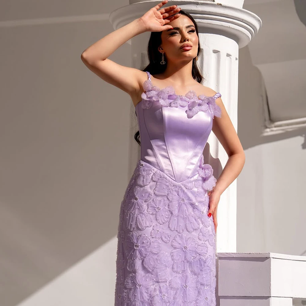 Alinovia Elegant Dubai Mermaid Evening Dress 2025 Luxury Beaded Flower Long Formal Prom Wedding Party Gown for Women Customized