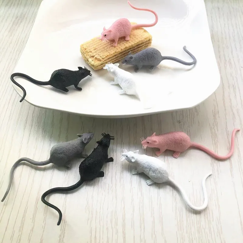 Mini Symulacja Mysz Nowy Unikalny Dowcip Plastikowe Zabawki Halloween Straszne Zabawki Realistyczny Model Myszy Nowość Śmieszne Zabawki 1 szt.