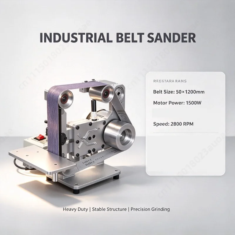915×50 Industrial Belt Sander, Vertical Horizontal Dual Use, High Power Wood Metal Grinder, Woodworking Edge Sanding Polisher