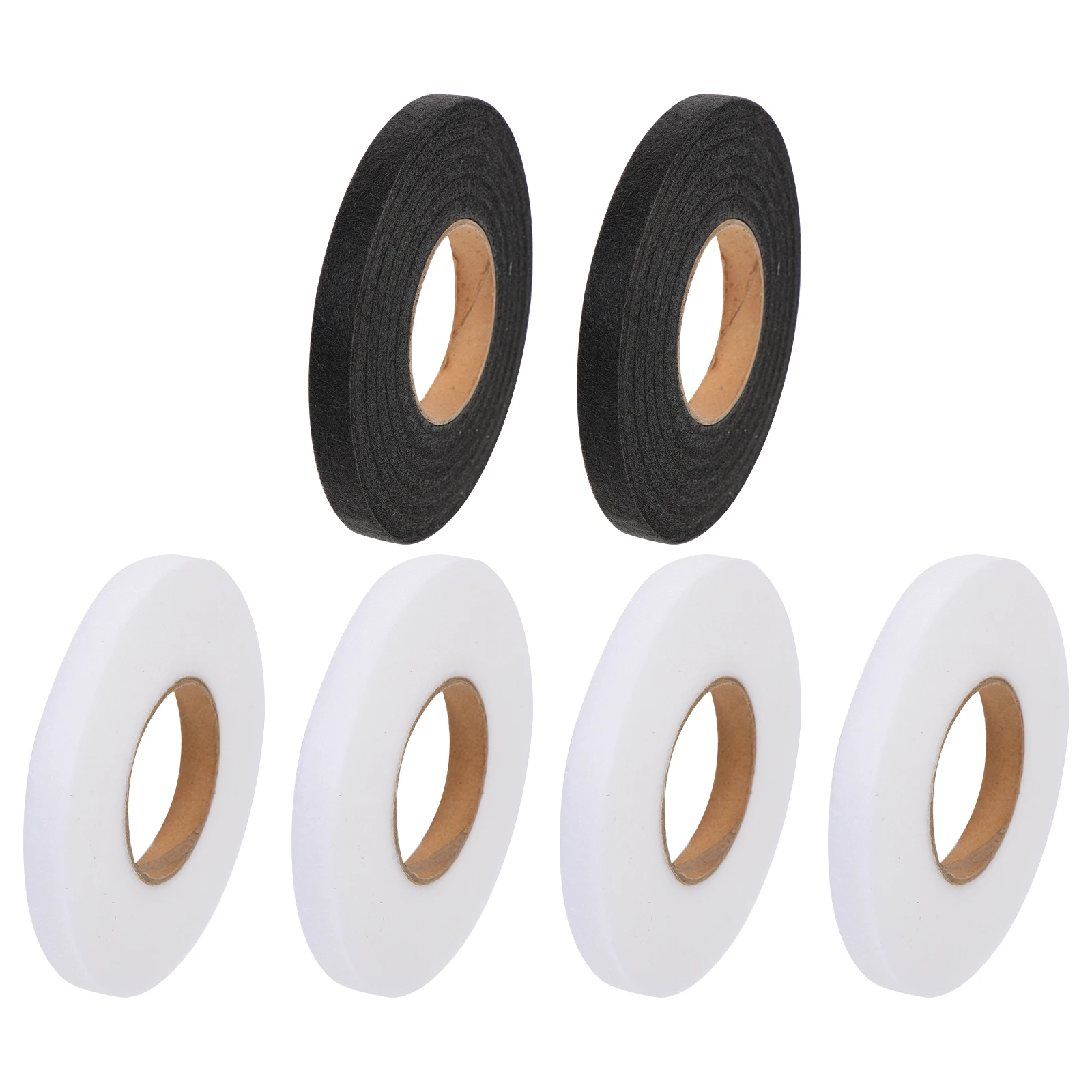 

Double Sided Tape 6 Rolls Non Woven Fabric Adhesive Interlining Iron On Hemming Seamless No Sew Clothing Accessories