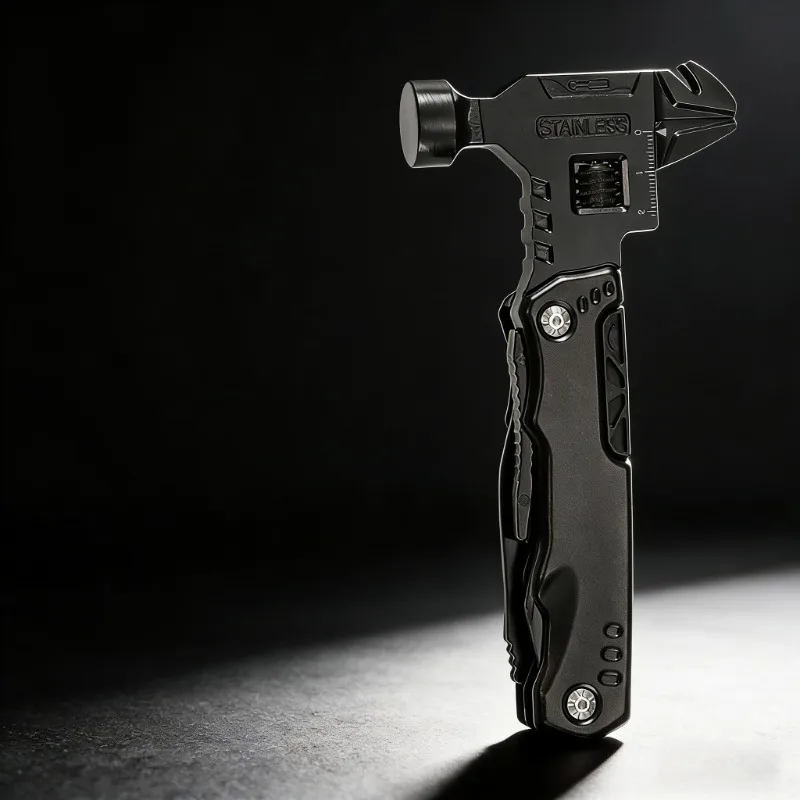 

Многофункциональный складной молоток-плоскогубцы EDC с ножом и гаечным ключом для кемпинга, ремонта дома и DIY-проектов, набор ручных инструментов