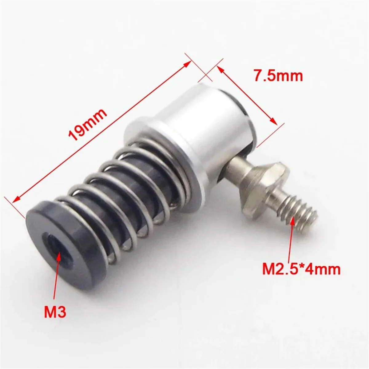 BABQ-extremo de barra de acoplamiento M3 de liberación rápida, conector de extremo de varilla de empuje con cabeza de bola para modelo RC, barco, coche y avión