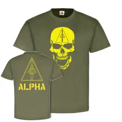 ALPHA - Delta Force Skull Emblem T Shirt 100% Cotton Short Sleeve O-Neck Casual T-shirts Loose Top New Size S-3XL