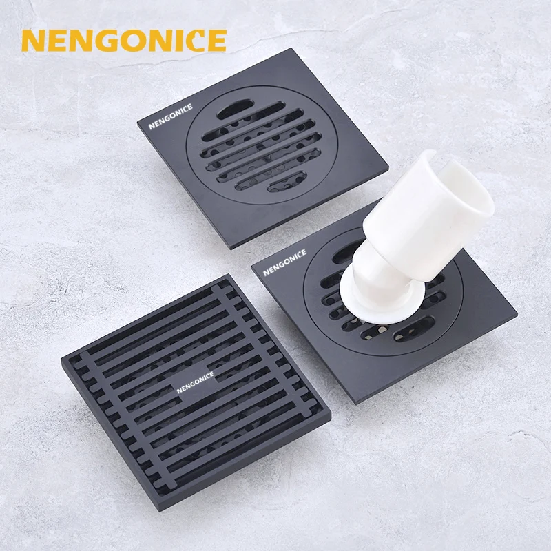 nengonice Invisible Bathroom Floor Drain  Square Waste Filter Drainage Anti-odor Shower Drain Strainer Kitchen bathroom