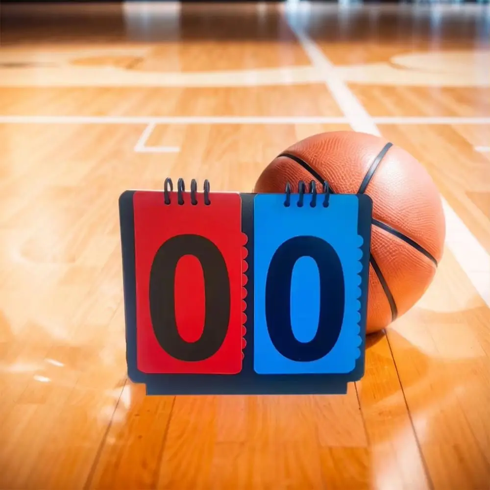 Manual Basketball Scoreboard 4-Digit Triangular Base Scoreboard Score Keeper Score Keeper Tabletop Counter Score Flipper