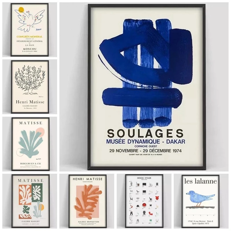 Soulages Exhibition poster, Pierre Soulages poster, Soulage print, Art prints, Exhibition print, Museum exhibition, Absthibition