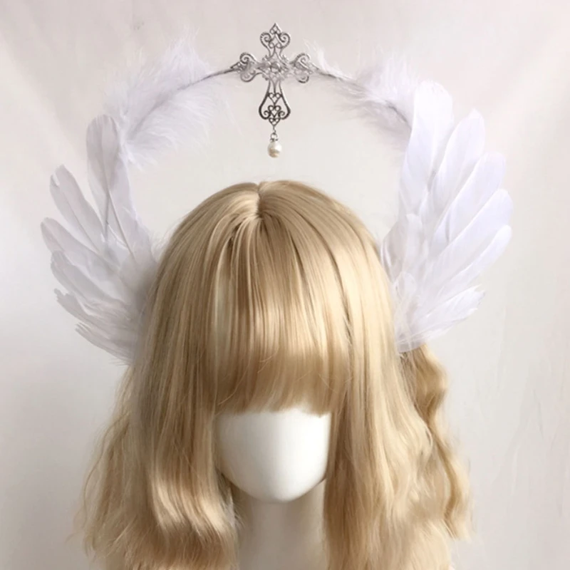 Y1UB Gothic Headband เทพธิดา Headpiece สำหรับภาพงานแต่งงาน Catwalks