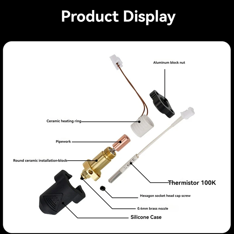 Official K1 Nozzle High-Speed Printing & High Flow Extruder Nozzles For K1 Easythreed-3D Printer