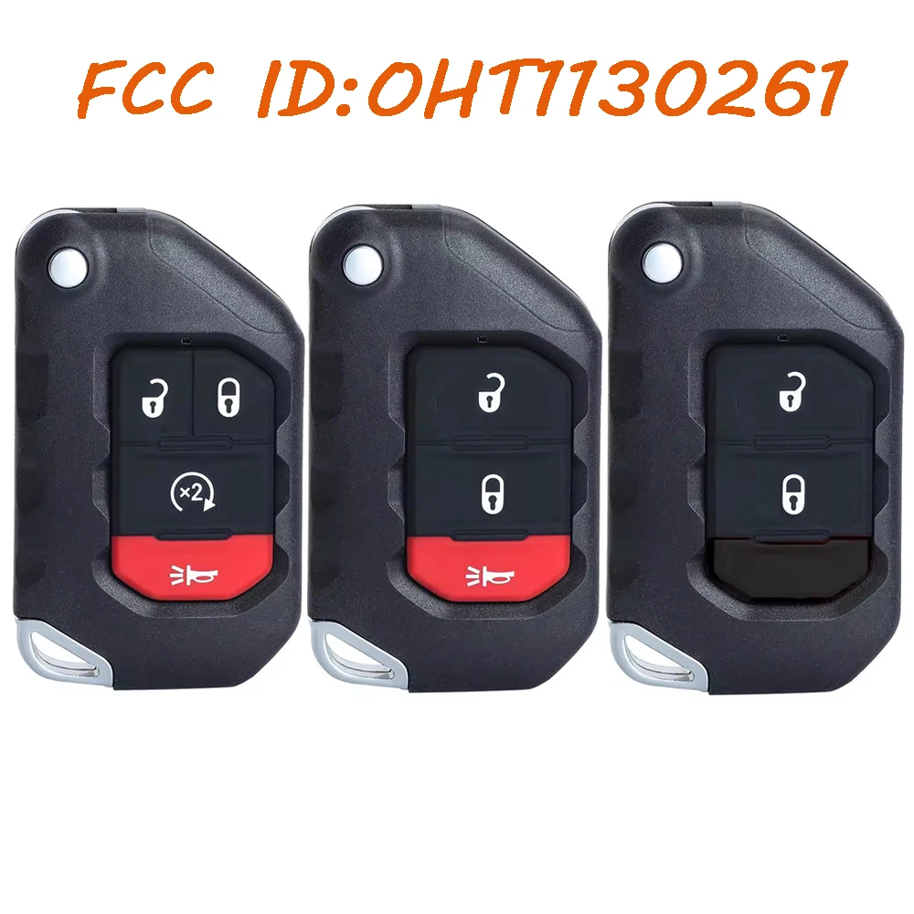 

KEYECU OHT1130261 Smart Keyless Remote Key Fob for Jeep Gladiator Wrangler 2018 19 2020 2021 2022 2023 2024 68416784AA 68292942