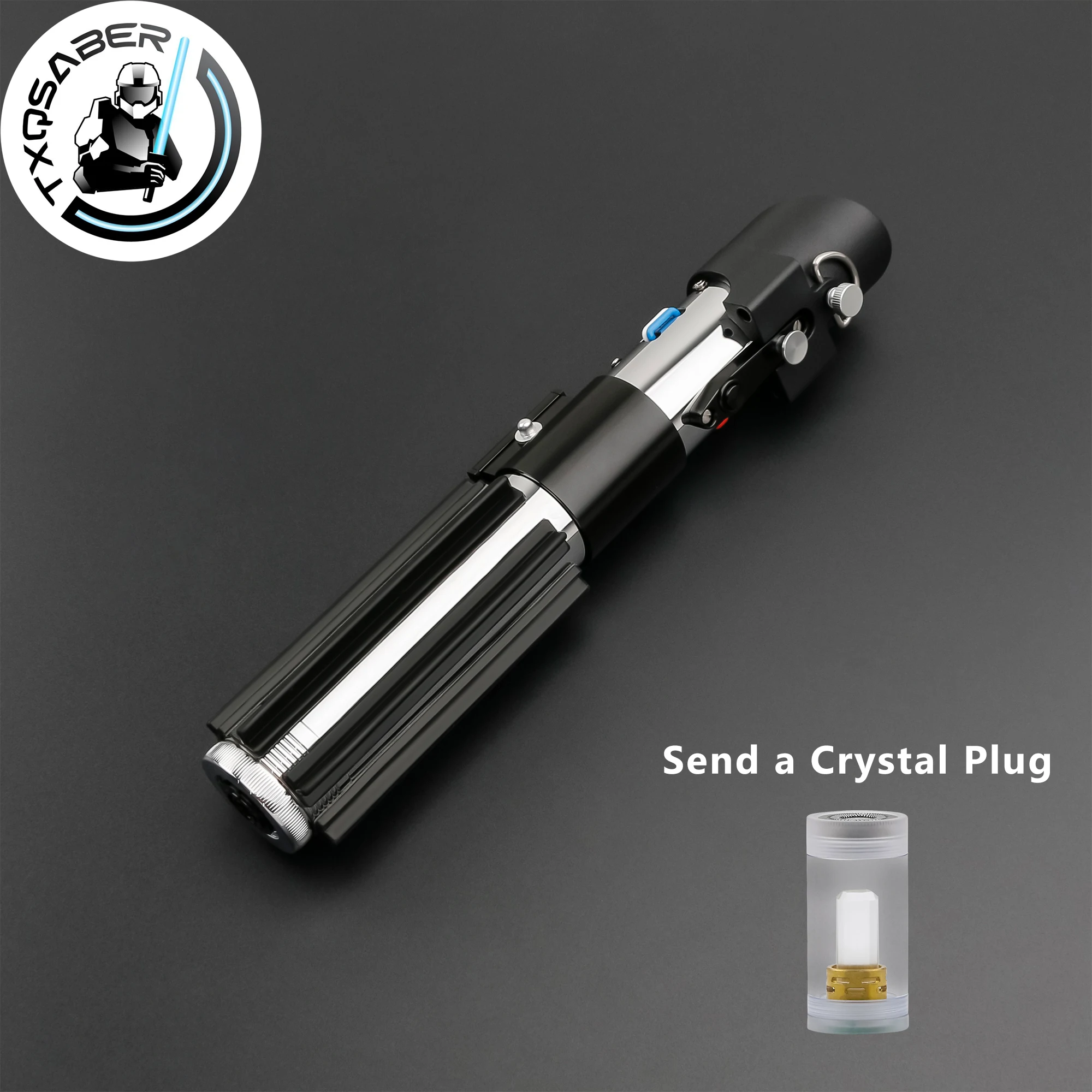 

TXQSABER Lightsaber Vader Series Pixel Laser Sword no Blade Metal Handle Smooth Swing Blaster Lightsword Toys for Cosplay Adult