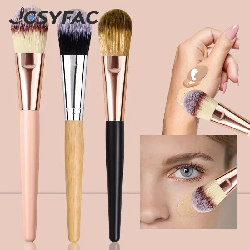 Cepillo para máscara Facial con mango de madera, herramienta cosmética para mujer, brocha de maquillaje multifunción DIY, base cosmética Facial
