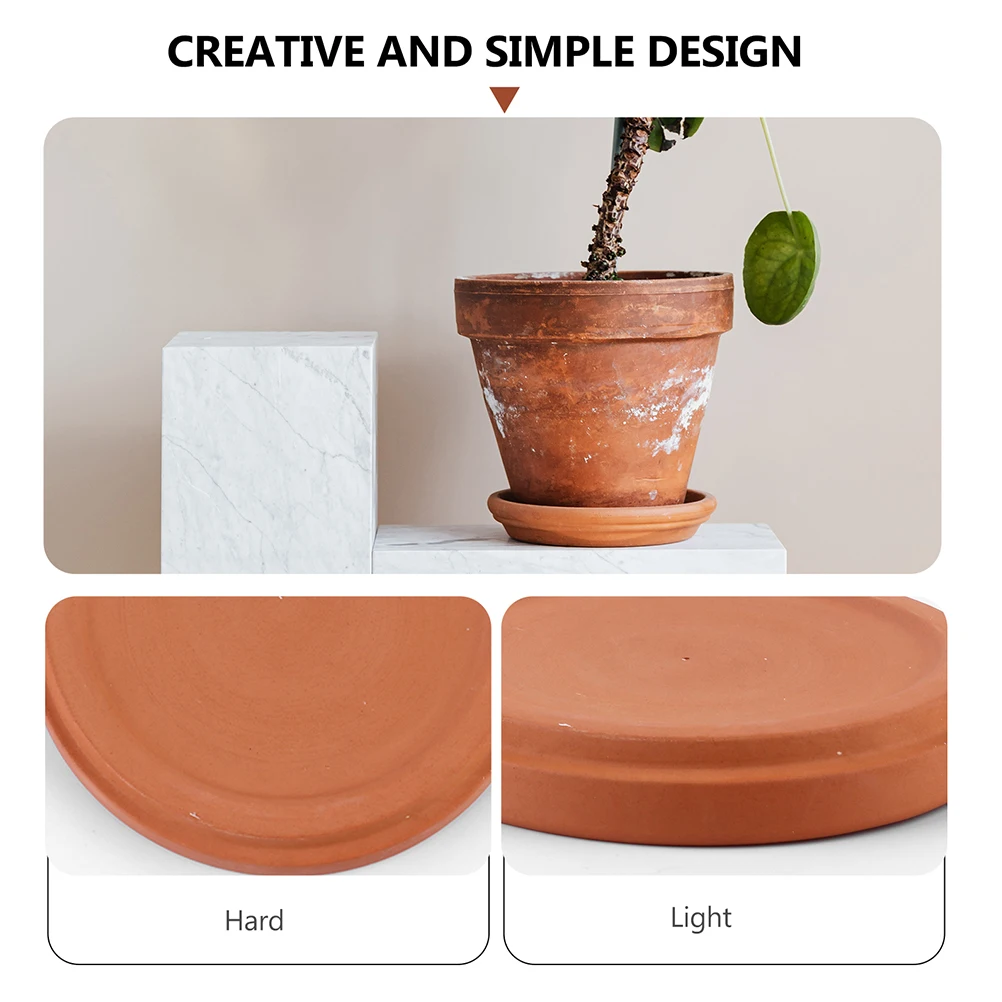 

5Pcs Plant Pot Tray Flowerpot Saucer Lightweight Round Planter Base Tray Indoor Outdoor Water Soil Protector Gardening