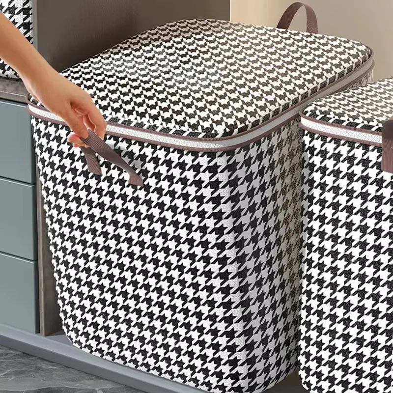 Cotton quilt storage bags, household large-capacity clothes sorting bags,thickened non-woven fabric seasonal moving storage bags
