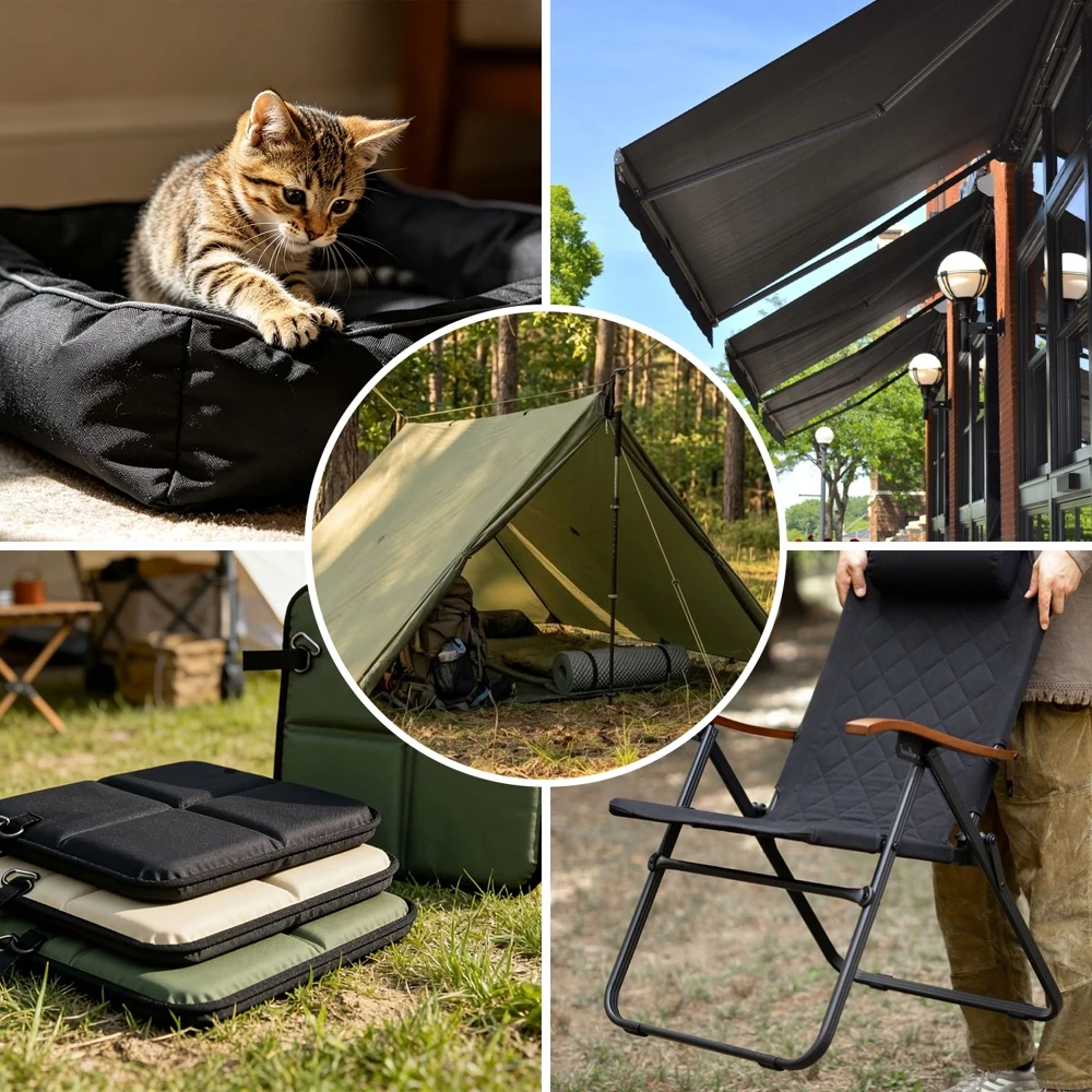 Heavy Duty 600D PU Oxford Cloth - Waterproof Fabric For Outdoor Use  -Wide 145cm- 0.3mm Thick - Tear Resistant For Vehicle view 6