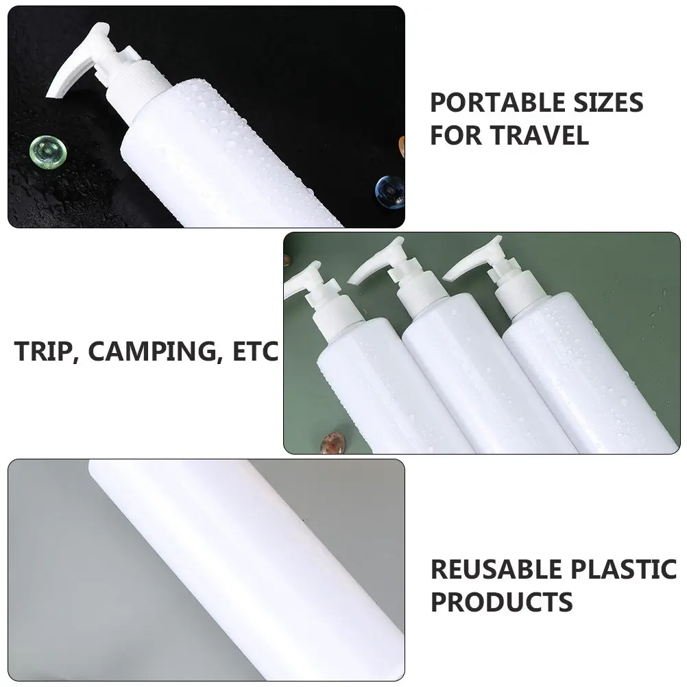 10Pcs Refillable Lotion Bottle Travel Pump Dispenser Portable Empty Plastic Container for Cosmetics Shampoo Cream Skincare