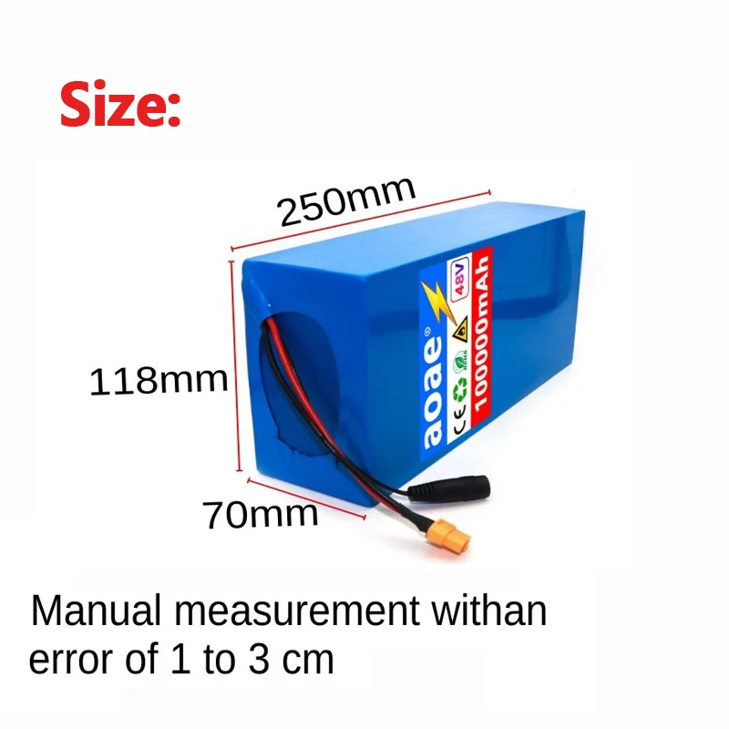 100% 18650원래 48V 100Ah 13s6p 리튬 배터리 팩 48v 100000mAh 2000W Citycoco 전동 스쿠터 배터리 50A BMS 내장