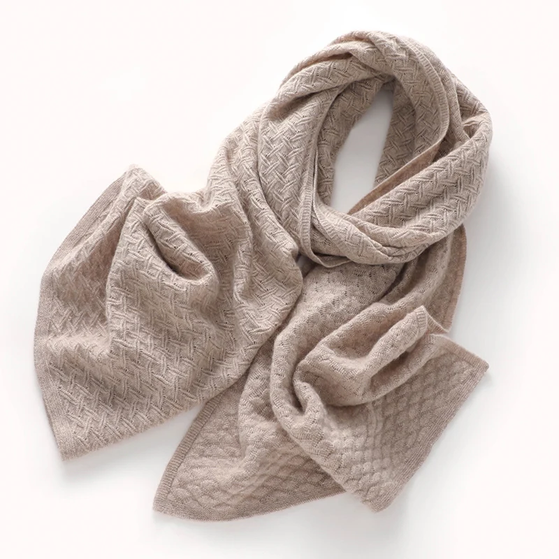 

High Quality 100% Cashmere Scarf Women's Winter Thick Warm Knitted Scarf Fashion And Lightweight Warm Scarf Soft Sticky Neck