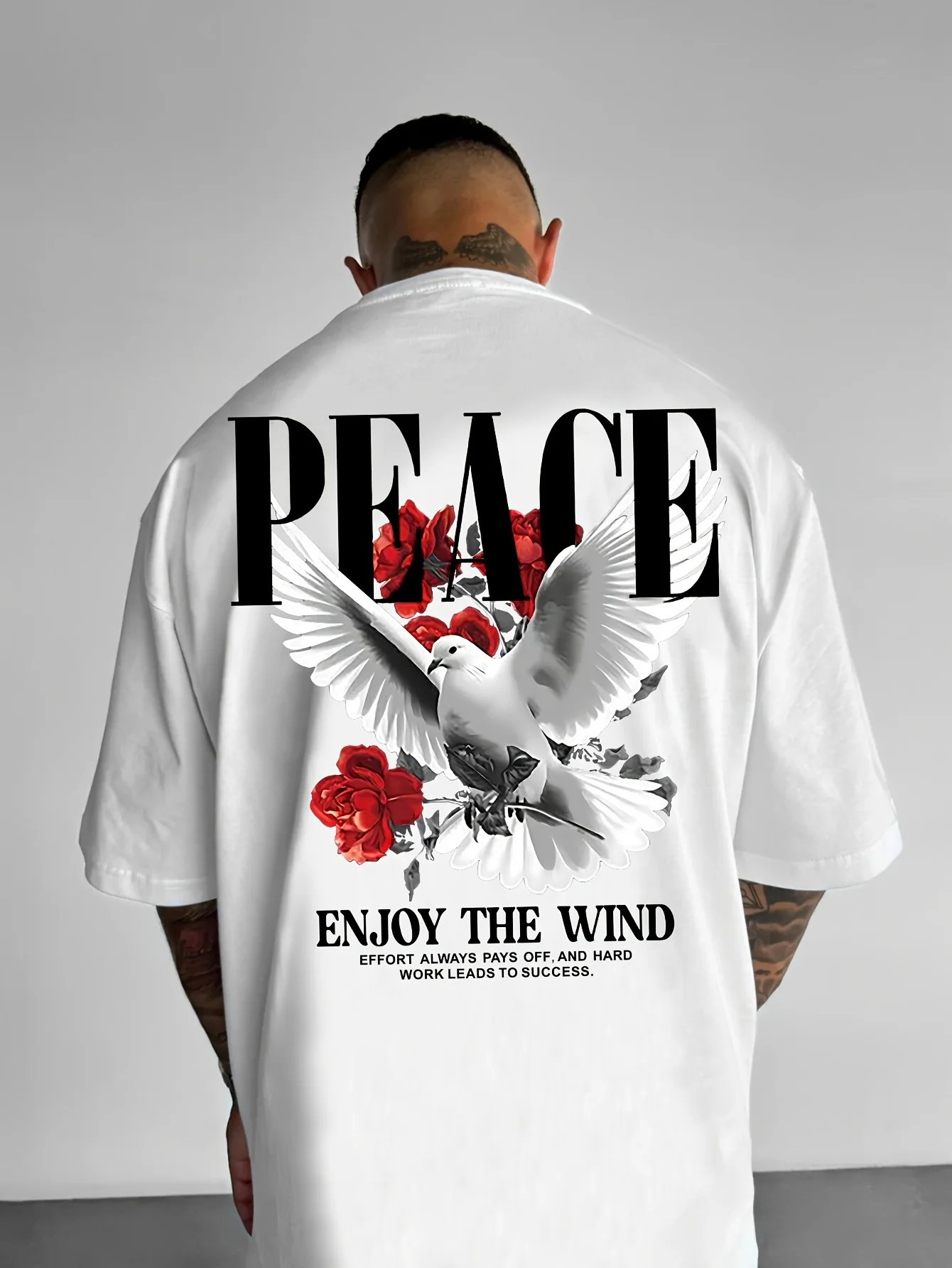 Herren-T-Shirt im neuen amerikanischen Stil, locker geschnitten, Sommer-Street-Fashion, aus 100 % reiner Baumwolle, weiche Textur, geeignet für den täglichen Freizeitgebrauch.