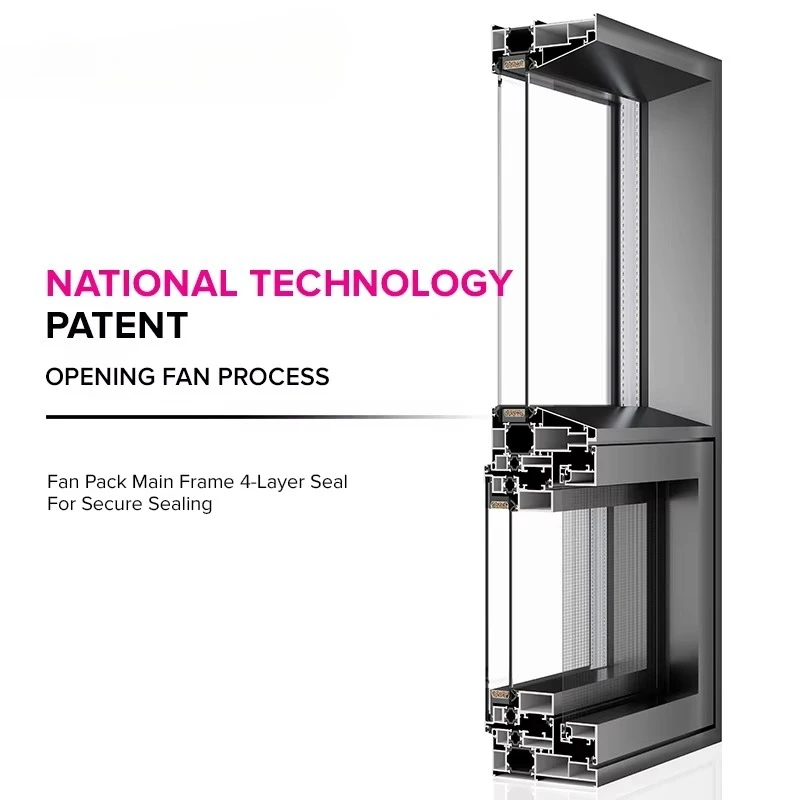 F20 ultra-narrow frame large glass window, modern panoramic aluminum casement window