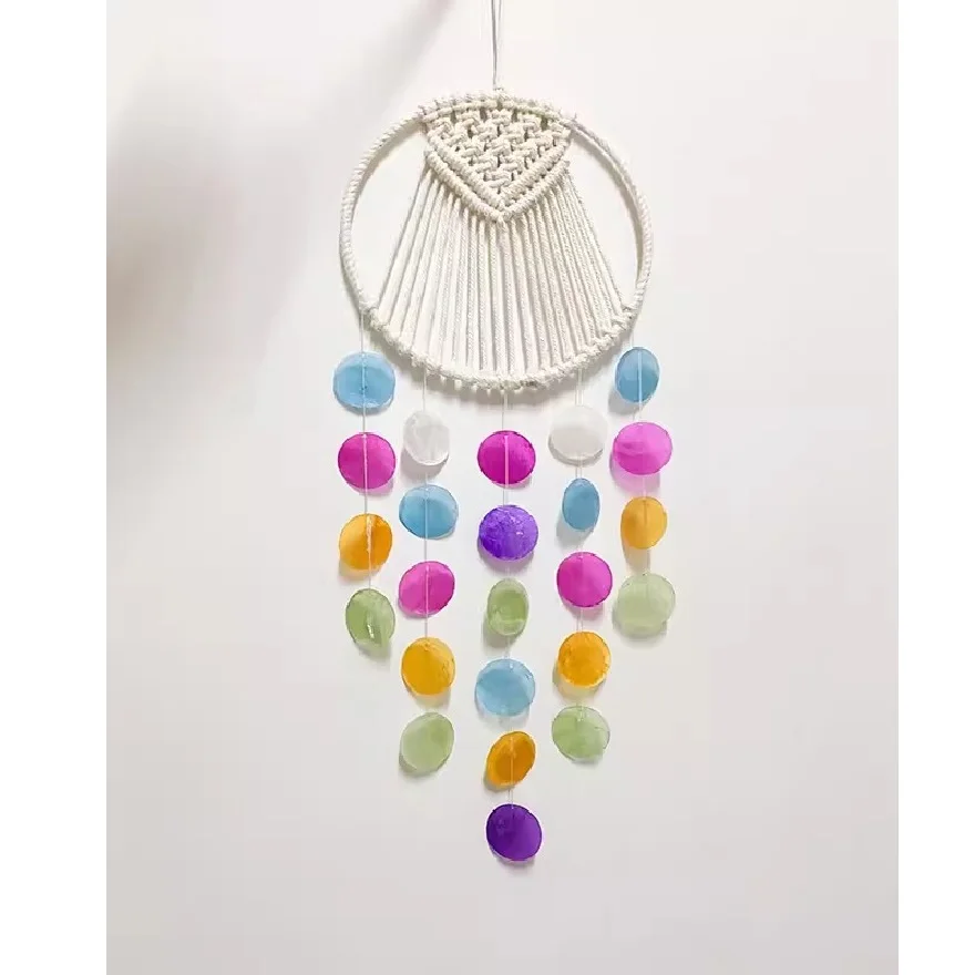 

Shell Wind Chime for Children's Room Decoration, Dream Catching Net, Pendant Wall Decoration, Handmade