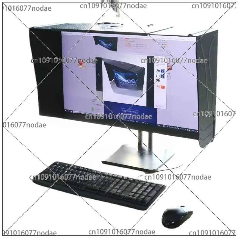 Computer Monitor Hood Desktop 17-27-Inch 41-66cm Width Sun Visor Printing and Repairing Design