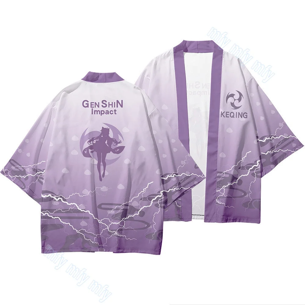 جينشين إمباكت كوستيوم كيمونو هاوري بلوزات فضفاضة للجنسين #5