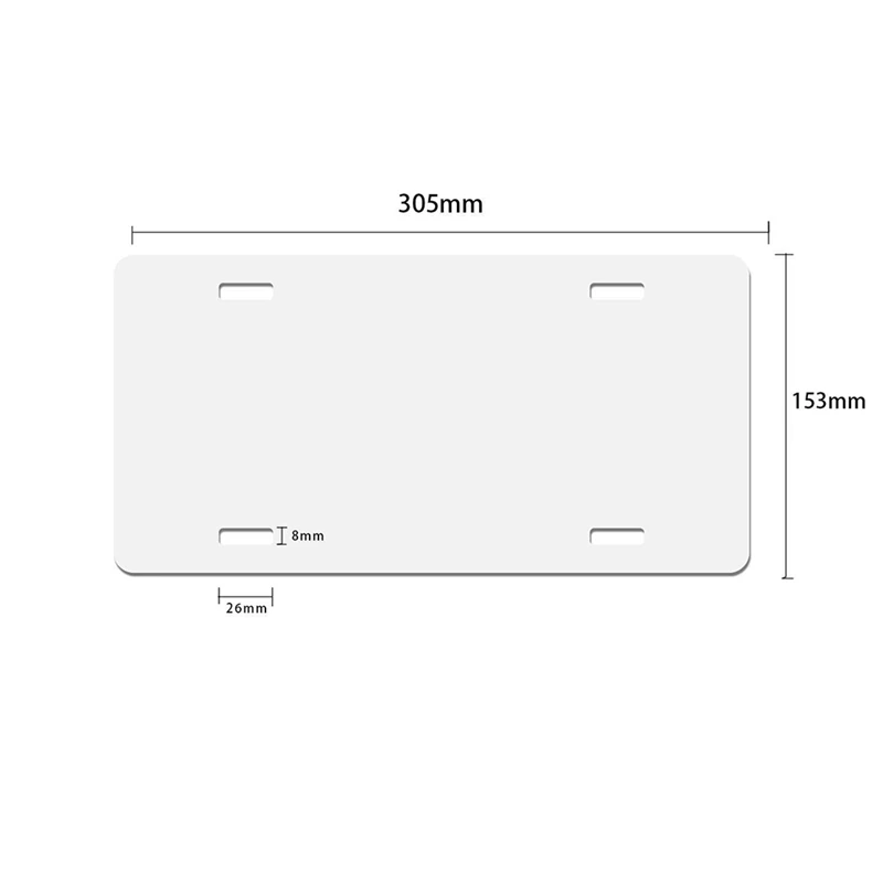 14 Pack Sublimation License Plate Blanks, Automotive Sublimation License Plates Tag Thickness 0.65Mm Metal