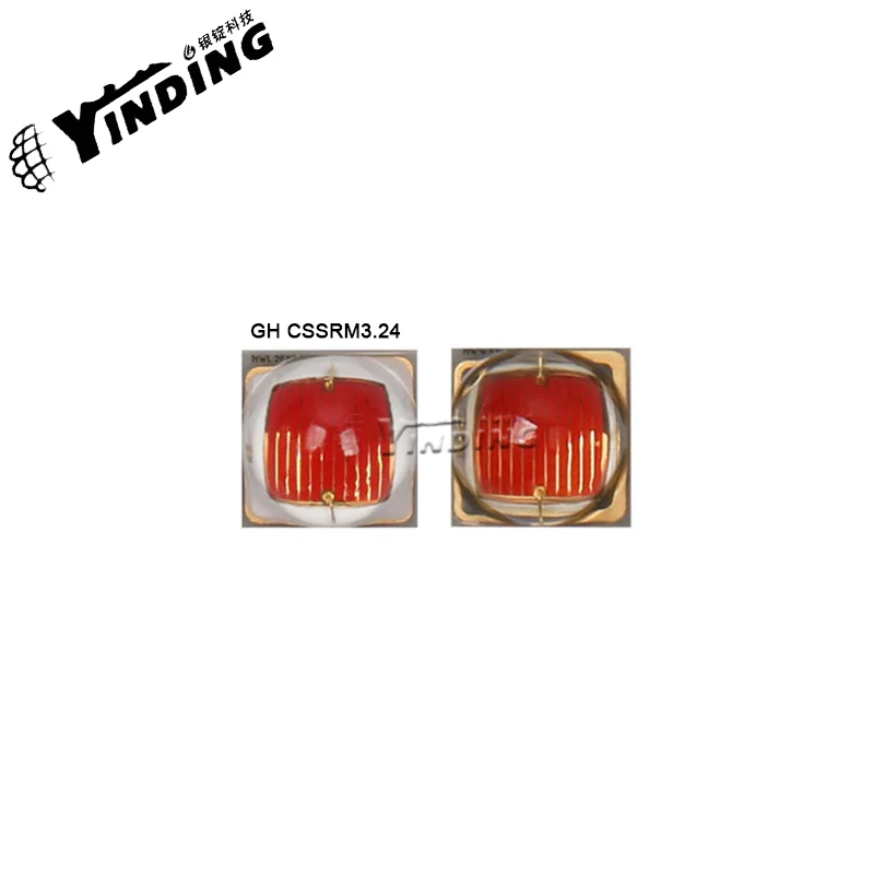 Luzes LED de alta potência, iluminação arquitetônica do jardim, solda de refluxo SMD livre, GH CSSRM3.24, luz vermelha, 3W, 646-666nm, 10pcs
