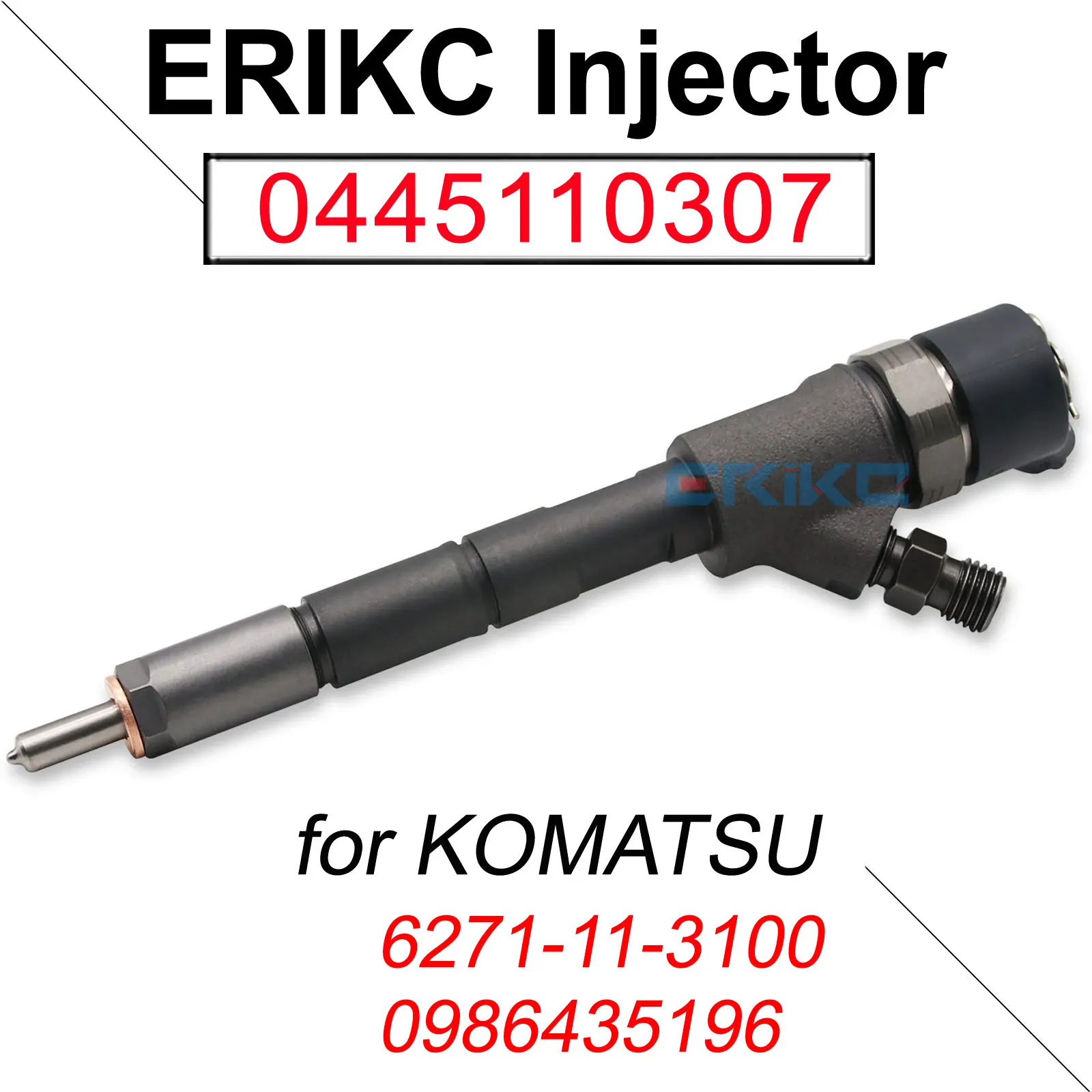 0445110307 Common Rail Injector 0 445 110 307 for KOMATSU PC70-8 PC130-8 6271113100 4941109 Fuel Inyector Nozzle 6271-11-3100