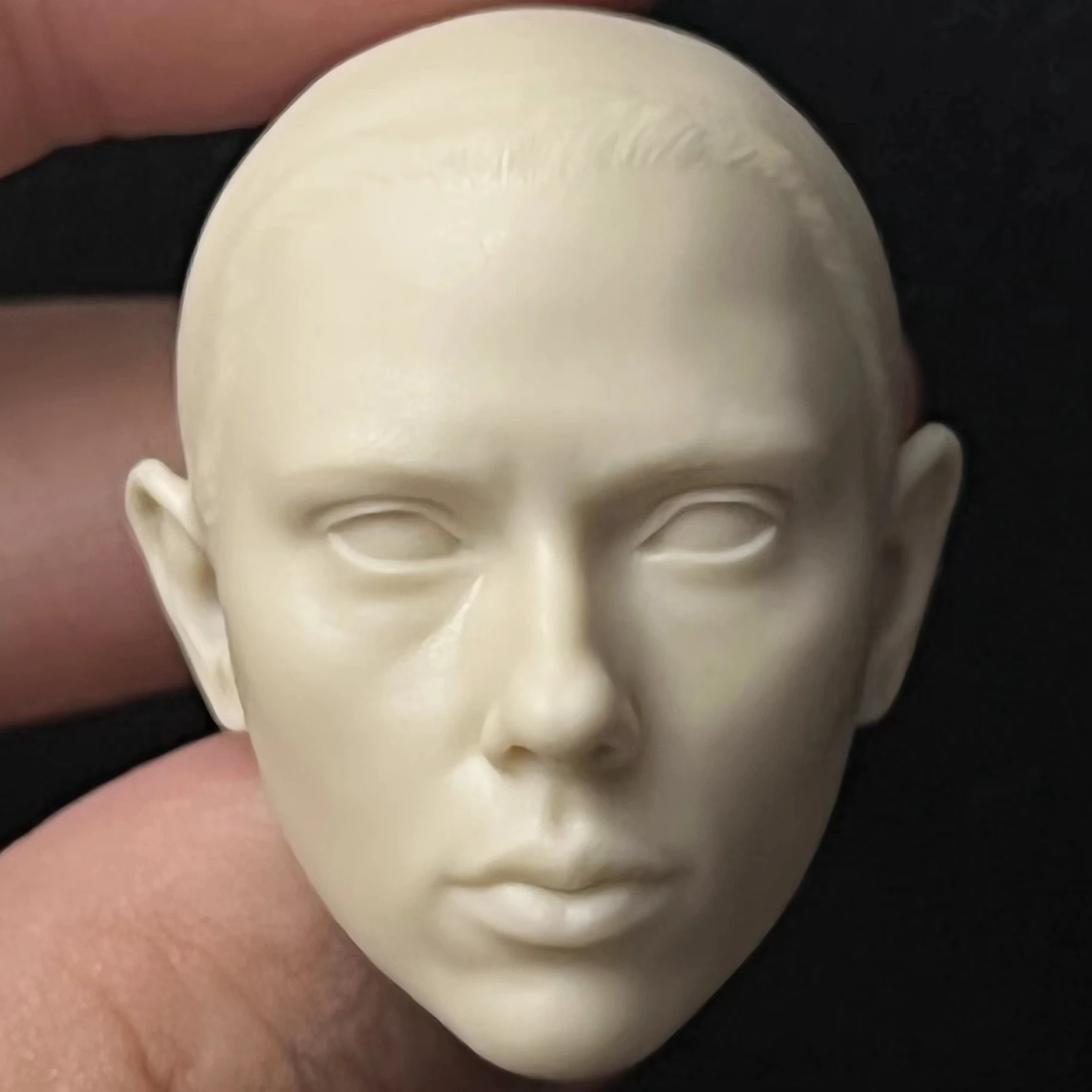 

Unpainted 1/6 Scale Soldier Scarlett Johansson Head Sculpt Model Accessories For 12" Action Figure Dolls Painting Exercise