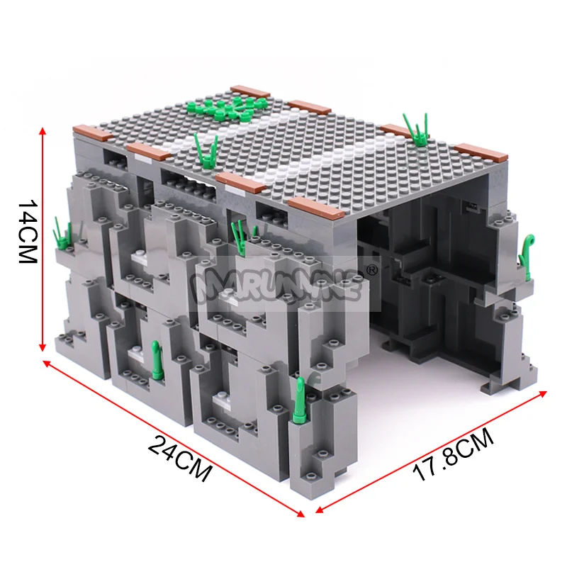 Marumine Mộc Xe Lửa Đường Hầm Núi Thành Phố Đường Sắt Tương Thích 53401 Khối Xây Dựng Bộ Mô Hình Cổ Điển Xây Dựng Cảnh Gạch Bộ