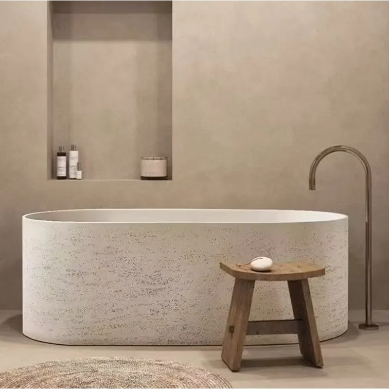 Factory Price Artificial Travertine Stone Bath Tubs Luxury Travertine Marble Bathroom Tub For Decoration