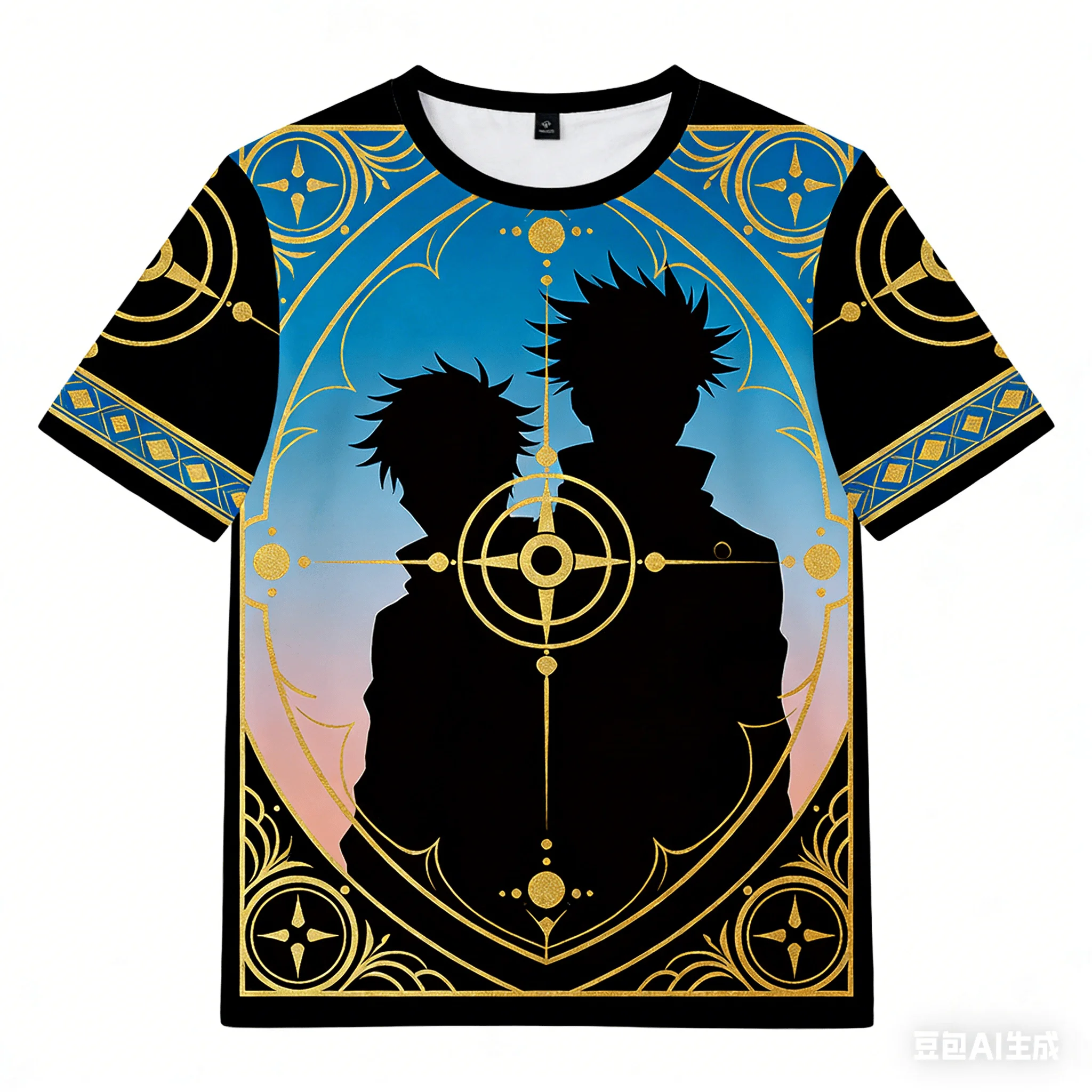 

Футболка с принтом Jujutsu Kaisen × Soccer Star Collaboration, унисекс, в стиле High Street, свободного кроя, с коротким рукавом