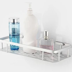 Aluminium Storage Rack Bathroom Shower Bath Holder For Shampoos Shower Gel Kitchen Home Balcony Shelf Hanging Rack Hook