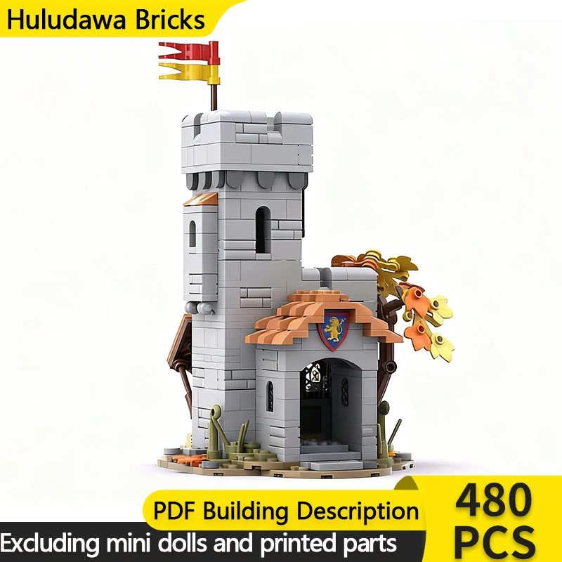 

Medieval Castle Model MOC Building Bricks Border Checkpoint Modular Technology Children Holiday Gifts Assemble Toys Suit