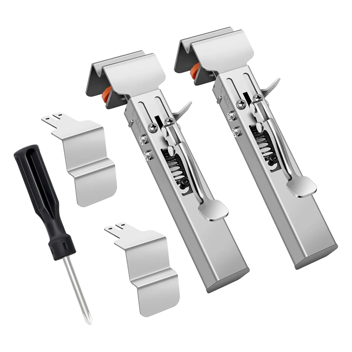 AAA87 引き出し前面取り付けクランプ 2 個、調整可能な引き出し固定クランプ、ドライバー付き、キャビネット取り付け用