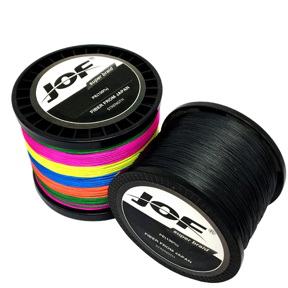 100-1000M Fluorocarbon Braided Fishing Line Yellow/Grey/Green/Blue/Black 5colors Draggable 10-80LB Carbon Fiber Leader Lines