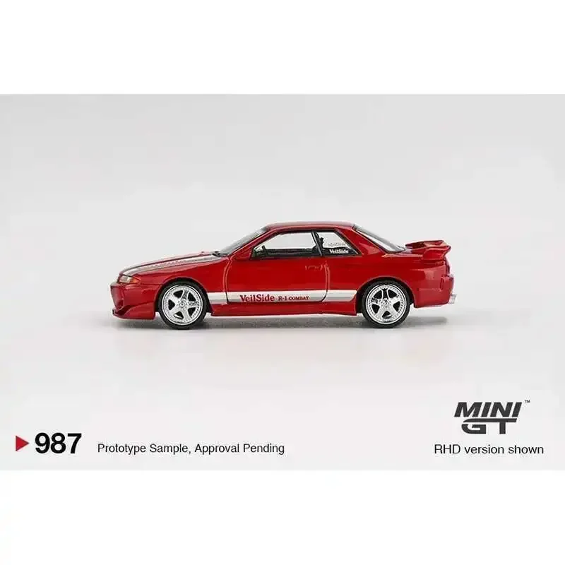 Minigt em estoque 987 1:64 nissan skyline gtr r32 véu de combate C-I gem vermelho diecast modelo de carro coleção brinquedos