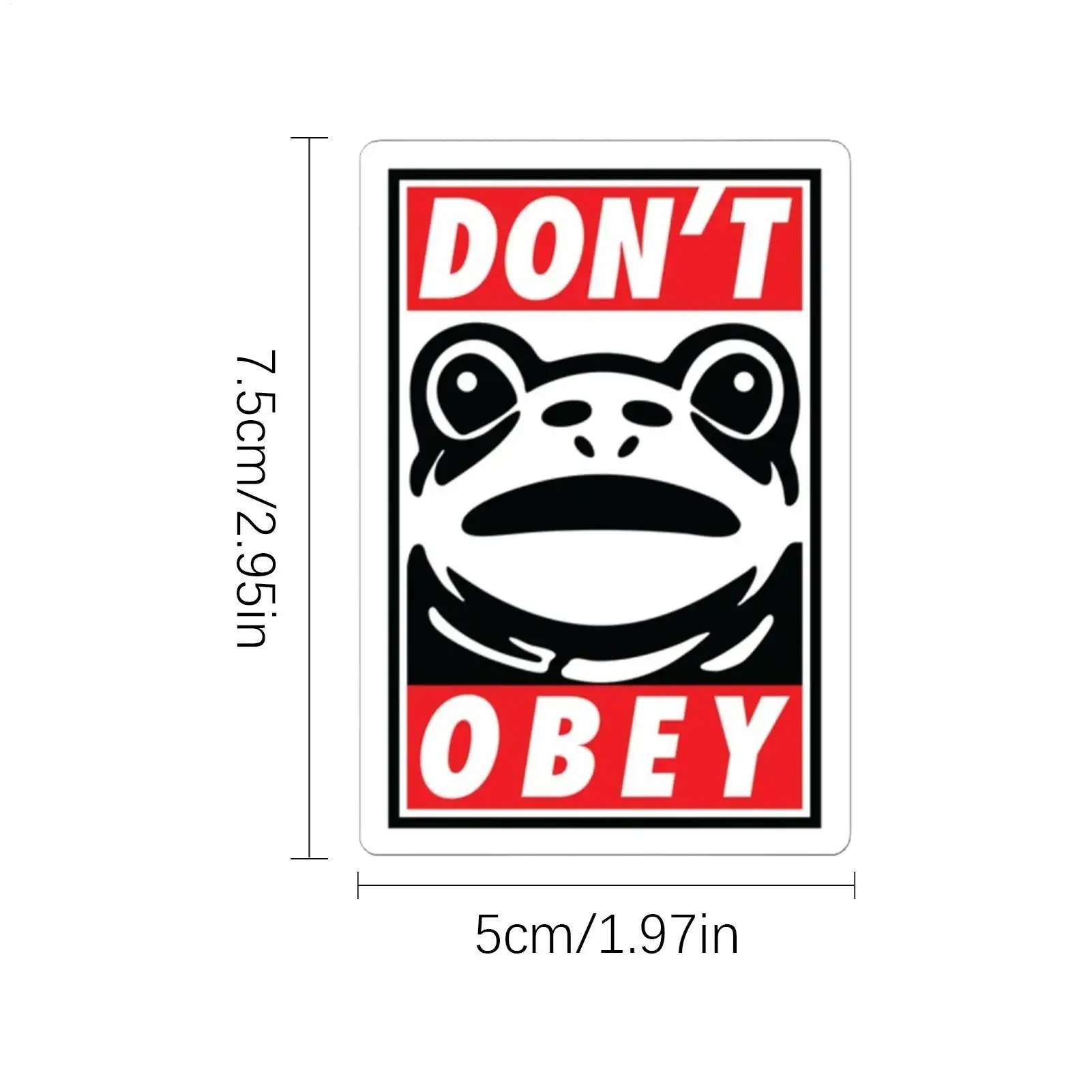 لا تفعل ضفدع بورتلاند يتحدى الضفدع ملصق الاحتفال ديكور الحفلات 10 أوراق روح الدعابة نمط الضفدع ملصقات الكمبيوتر المحمول #6