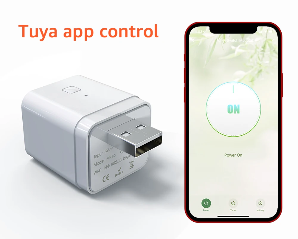 

WIFI/zigbee smart USB switcher plug 5V 2A mobile phone remote switch timed power-off memory