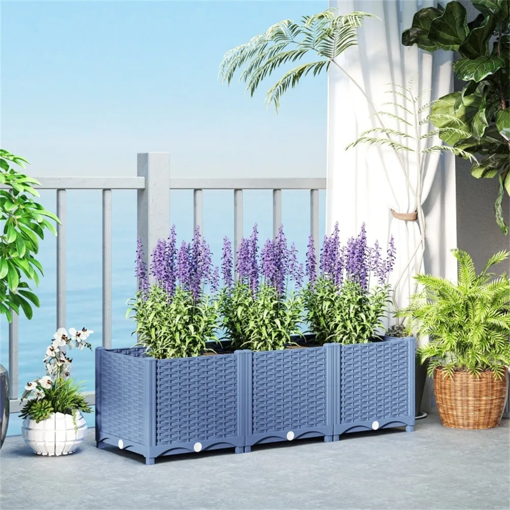

Versatile Plastic Planter with Ample Storage – Indoor & Outdoor Gardening,Versatile Plastic Planter